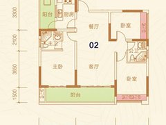 鼎湖桃李园3室2厅2卫114㎡户型图