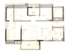 天基叠彩领峰3室2厅2卫110㎡户型图