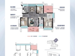 嘉葆润禧悦4室2厅2卫93㎡户型图