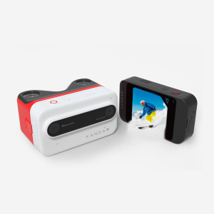 KanDao看到酷看QooCam EGO 即拍即看3D相机 双目4K 运动相机VR适配 3D立拍立得 Vlog相机高清 黑色