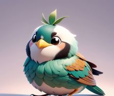 可爱的麻雀-Q版3D动物