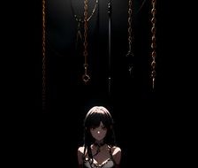黑色的锁链女孩-日系薄涂1girl