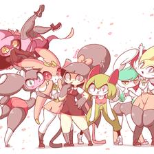 Pokeschool girls插画图片壁纸