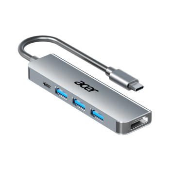 宏碁（acer）Type-C扩展坞USB3.0分线器拓展坞转HDMI转接头适用苹果MacBook电脑转换器4K投屏PD充电器五合一