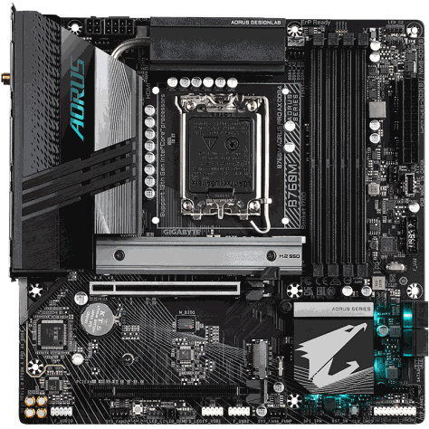 技嘉（GIGABYTE）电竞雕WIFI B760M AORUS PRO AX D4 主板支持CPU 1390013700KF Intel B760 LGA 1700