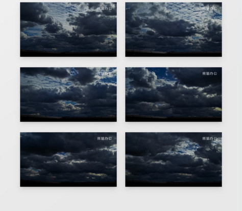 特写拍摄城市低气压多云阴云密布的天空云彩实拍视频素材no.2