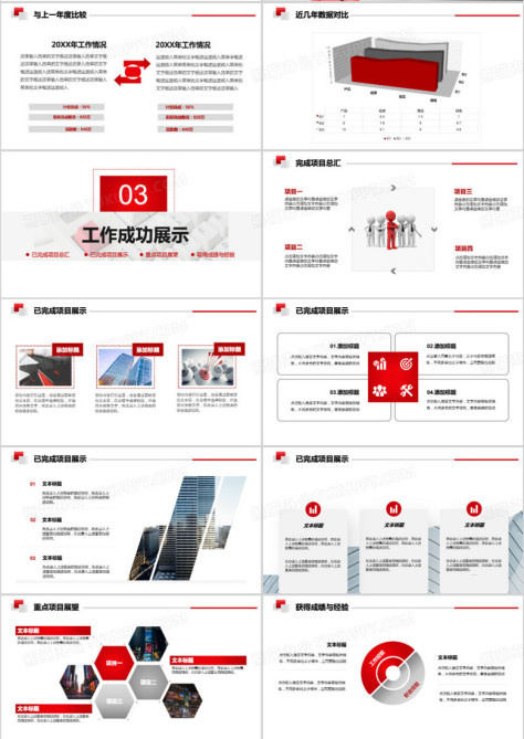 2024红色大气简约年终述职报告工作汇报动态PPT模板no.3