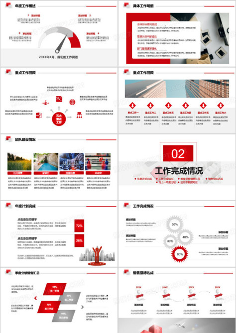 2024红色大气简约年终述职报告工作汇报动态PPT模板no.2