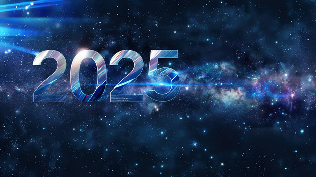 简约新年2025字体背景