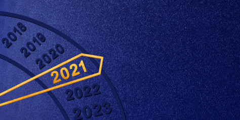 蓝色2021年新年倒计时背景设计