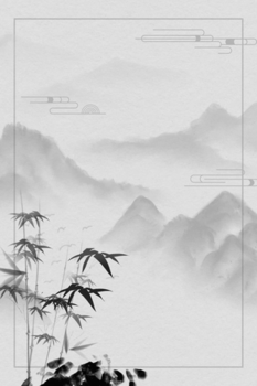 简约中国风竹子边框背景