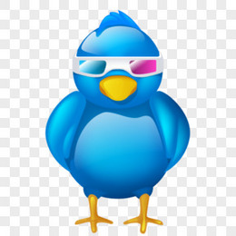 3D鸟电影院标志电影社会社会化媒体鸣叫推特视频免费大推特的图标