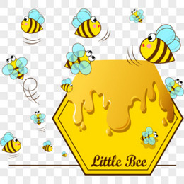 卡通手绘蜂蜜可爱小蜜蜂