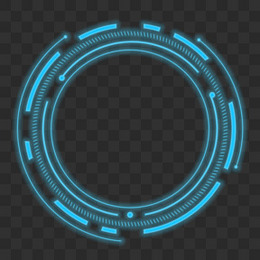 圆形边框素材科技边框蓝色