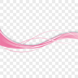 粉色线条波浪线矢量素材元素