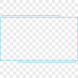 蓝色线框