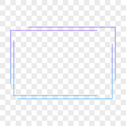 手绘方形电商科技简约渐变几何边框