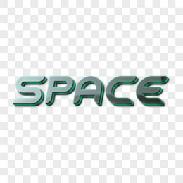 科技感3D立体SPACE空间艺术字