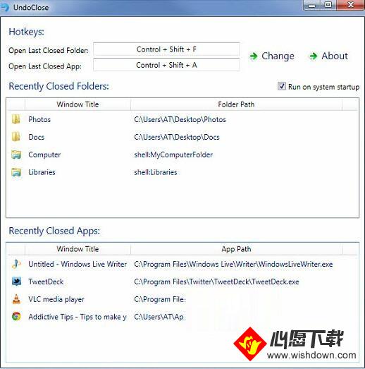 UndoClose(撤销关闭程序)_wishdown.com