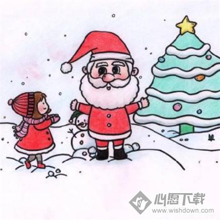 圣诞节图片简单点2018 好看的圣诞节简笔画图片_wishdown.com