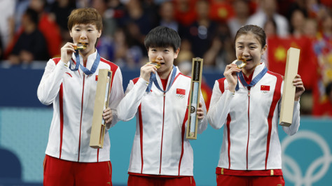 豪取奥运五连冠！中国队夺得巴黎奥运会乒乓球女子团体金牌