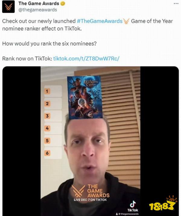 TGA创始人暗示《博德之门3》是今年年度游戏 你的选择是?