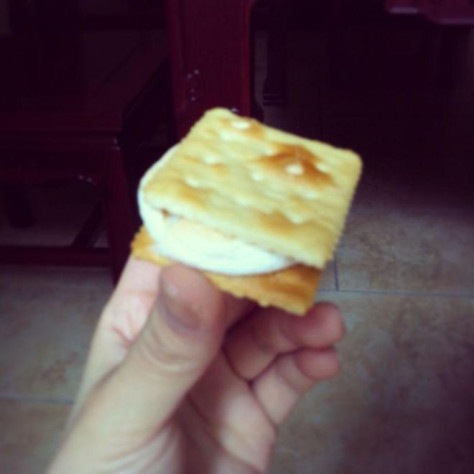 S'more 苏打饼夹烤棉花糖的做法