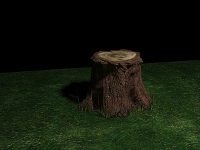 C4D3d一个树桩模型下载