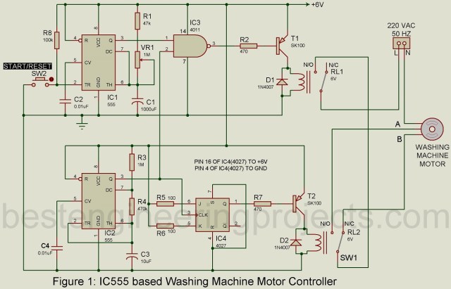 洗衣机电机控制器电路