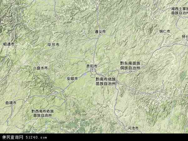 贵州省地形图 - 贵州省地形图高清版 - 2024年贵州省地形图