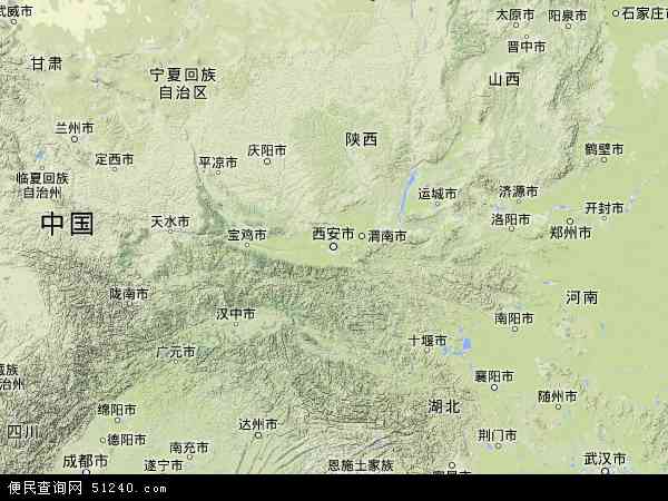 陕西省地形图 - 陕西省地形图高清版 - 2024年陕西省地形图