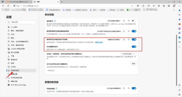 Edge浏览器标签页休眠功能在哪开启_Edge浏览器标签页休眠功能有什么用