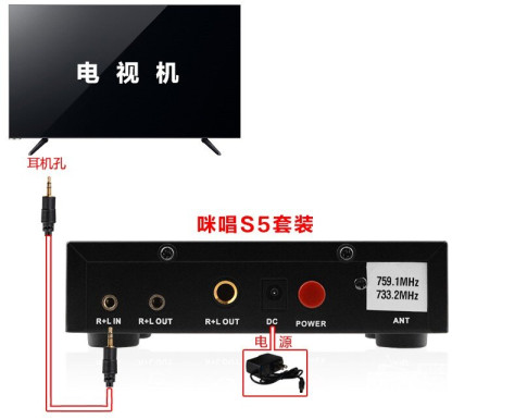 kktv K43智能康佳电视接咪唱麦克风k歌插话筒卡拉ok唱歌（S5）