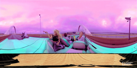 【360度VR全景视频】三个美女旅行的故事,飙车系列,自备纸巾