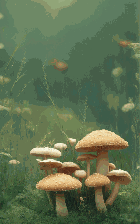 蘑菇卡通背景图片壁纸2