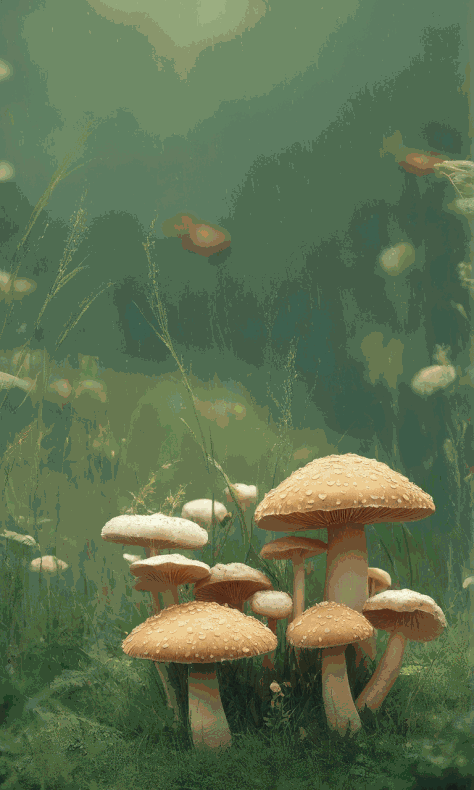 蘑菇卡通背景图片壁纸2