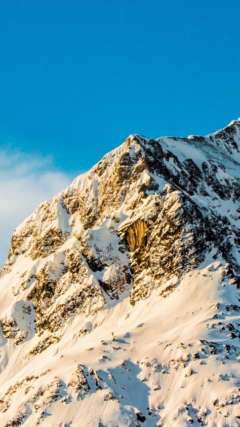 巍峨壮观的雪山风景图片壁纸