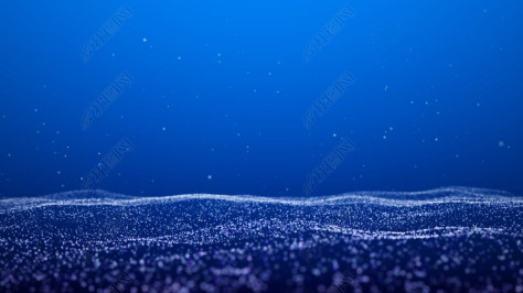 4k科技感蓝色粒子海洋海浪背景视频