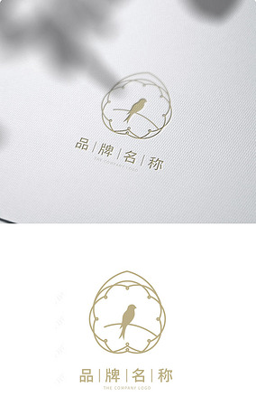 原创简约极简小清新服饰餐饮小鸟logo
