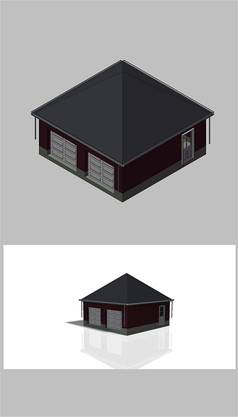 车库3D建筑模型（附带STP、IGS）