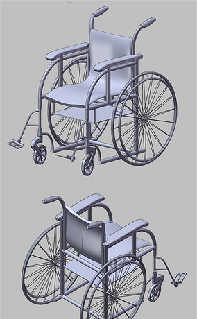 轮椅3D立体模型