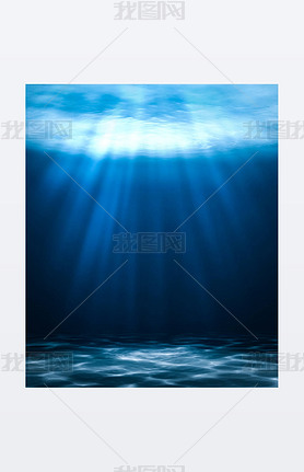 蓝色深海抽象自然背景.
