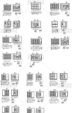 柜子结构尺寸CAD图