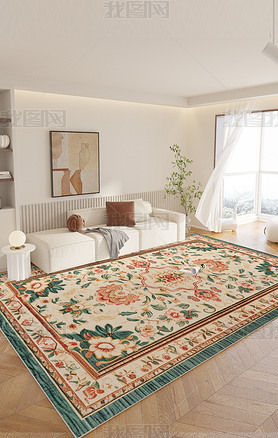 欧式古典花纹拼花地毯地砖地皮家居装饰地毯图案设计