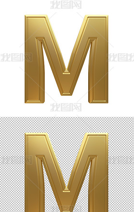 金色字母M