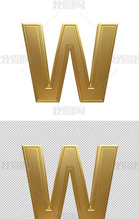 金色字母W