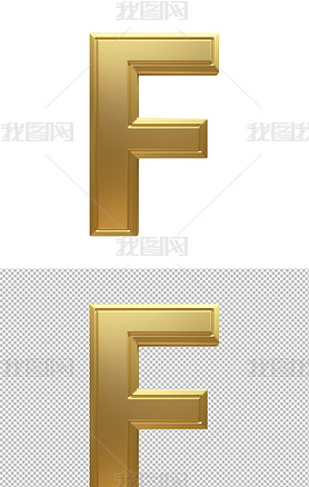 金色字母F