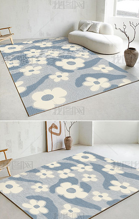 现代简约几何花纹轻奢客厅卧室地毯地垫图案设计