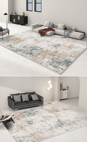 现代抽象肌理艺术轻奢地毯客厅卧室地垫图案设计
