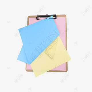 文件夹板a4纸和三角尺组合